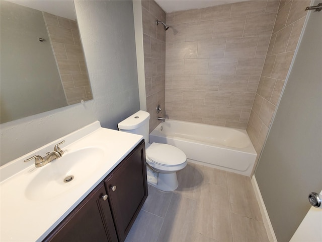 2600 Bellefontaine St Unit A21, Houston, TX 77025 - bathroom with vanity, bathing tub / shower combination, and tile patterned floors