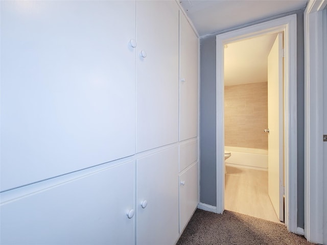 2600 Bellefontaine St Unit A21, Houston, TX 77025 - hallway with carpet