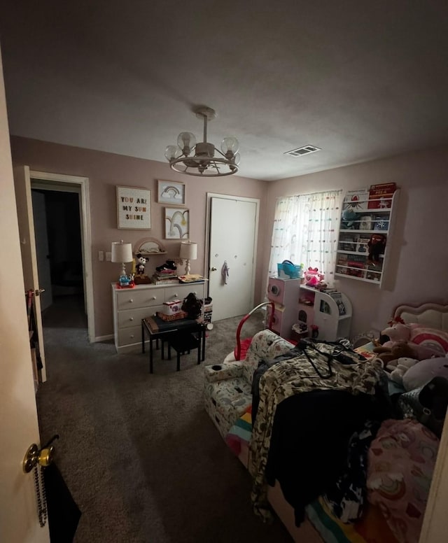 3201 Stallings Dr, Houston, TX 77088 - carpeted living area with a chandelier