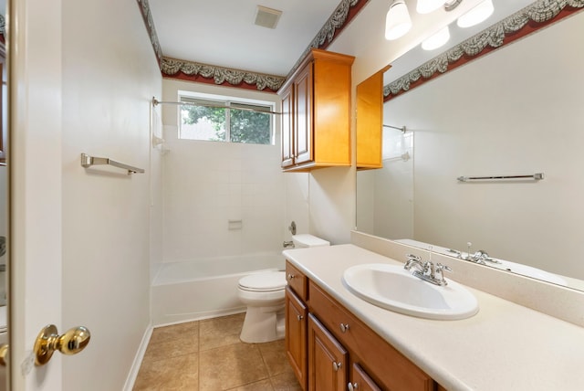 31 N Winterport Cir, The Woodlands, TX 77382 - bathroom featuring vanity, tile patterned floors, and bathtub / shower combination