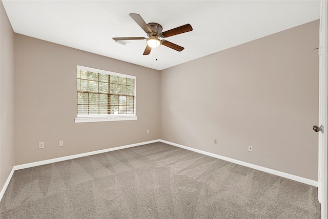 2814 Rustic Woods Dr, Houston, TX 77345 - carpeted empty room featuring a ceiling fan and baseboards