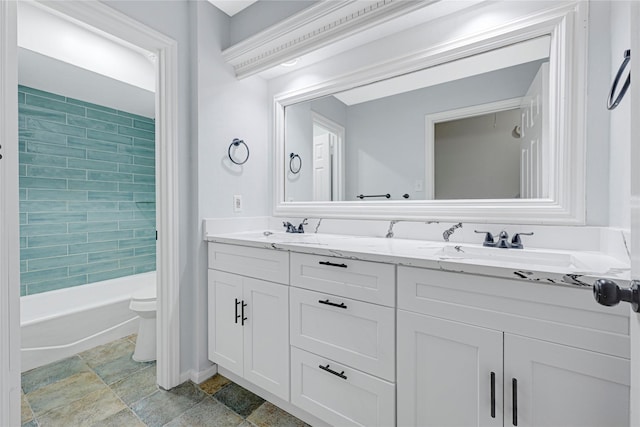 2814 Rustic Woods Dr, Houston, TX 77345 - full bath featuring double vanity and bathing tub / shower combination