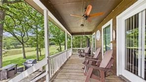695 Lcr 902, Jewett, TX 75846 - deck featuring ceiling fan