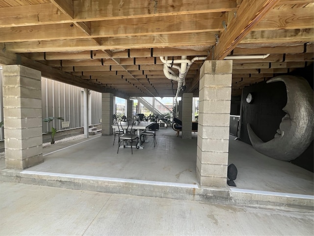 6625 Morris, Galveston, TX 77551 - view of patio featuring stairway