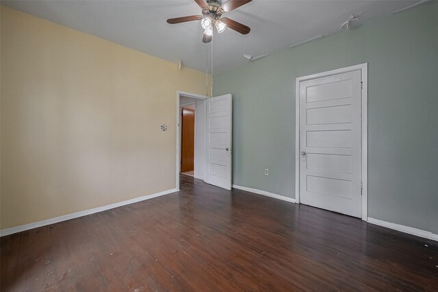 512 Threlkeld St, Houston, TX 77007 - unfurnished room featuring ceiling fan and wood finished floors