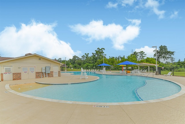 24218 Birchwood Creek Ct, Spring, TX 77389 - community pool featuring a patio area