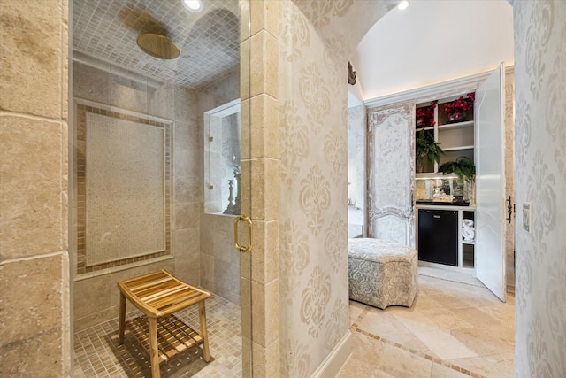 7614 Brykerwoods Dr, Houston, TX 77055 - full bathroom featuring a shower stall