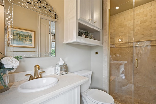 7614 Brykerwoods Dr, Houston, TX 77055 - bathroom featuring a stall shower and vanity