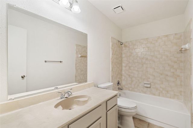 1714 Regal Blue Ct, Fresno, TX 77545 - full bath featuring vanity, shower / bathtub combination, and tile patterned floors