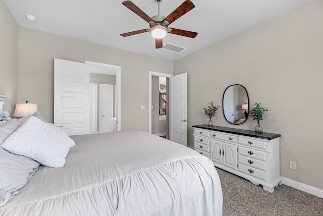 1926 Kingston Meadow Ln, Katy, TX 77494 - bedroom with light colored carpet and a ceiling fan