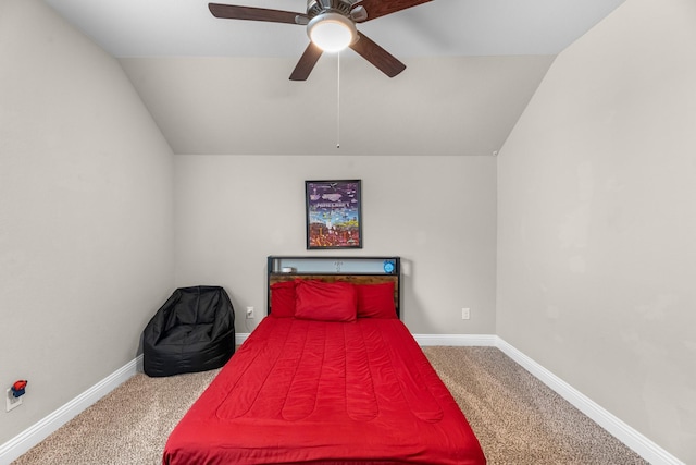 1926 Kingston Meadow Ln, Katy, TX 77494 - bedroom featuring carpet floors, lofted ceiling, and ceiling fan