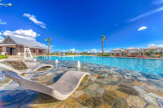 1926 Kingston Meadow Ln, Katy, TX 77494 - community pool featuring a gazebo and a patio