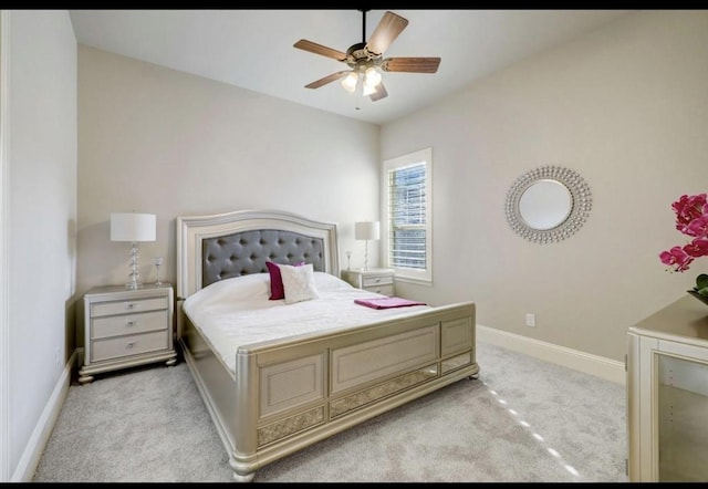 5011 Anthony Springs Ln, Sugar Land, TX 77479 - bedroom featuring light colored carpet and ceiling fan