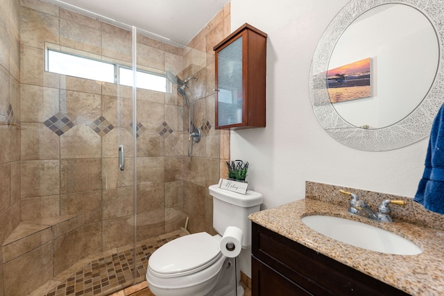 7306 Creek Crest Dr, Houston, TX 77095 - bathroom with vanity and a shower stall