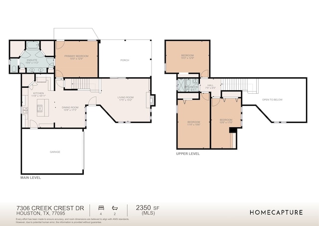 7306 Creek Crest Dr, Houston, TX 77095 - view of property floor plan