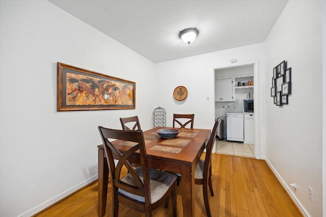 2110 Chippendale Rd, Houston, TX 77018 - dining area featuring light wood-type flooring