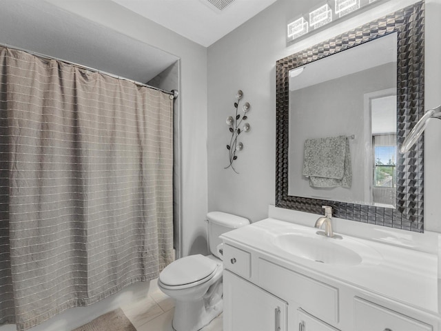3310 Compass Ct, Conroe, TX 77301 - bathroom with vanity and tile patterned floors