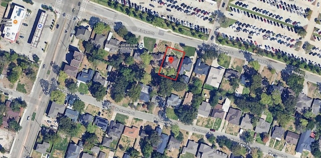 3826 Blodgett St, Houston, TX 77004 - aerial view of property's location featuring property boundaries highlighted