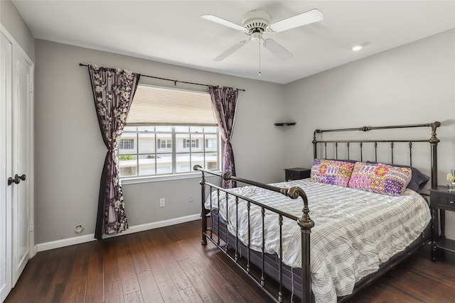 6442 Olympia Dr Unit 85, Houston, TX 77057 - bedroom featuring hardwood / wood-style flooring and ceiling fan