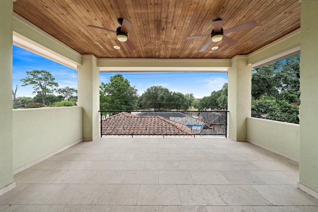 9761 Westview Dr, Houston, TX 77055 - patio / terrace with a ceiling fan