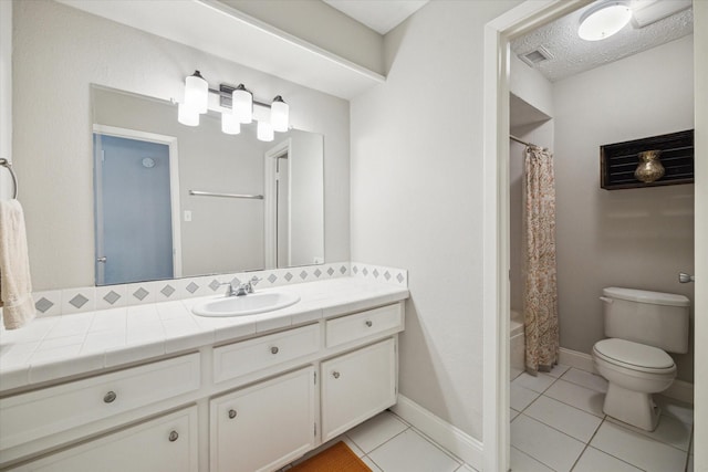 2902 Triway Ln, Houston, TX 77043 - full bathroom featuring vanity, tile patterned flooring, and shower / tub combo