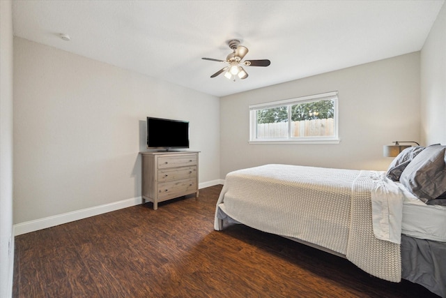 2902 Triway Ln, Houston, TX 77043 - bedroom featuring dark wood-style floors and a ceiling fan