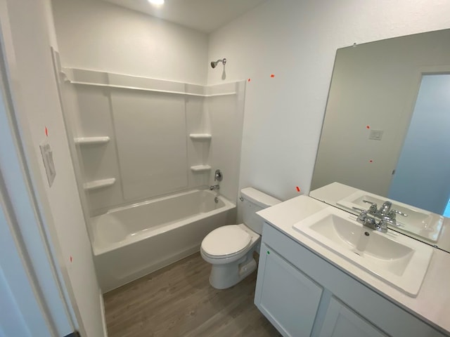 253 Douglas Hills Dr, Magnolia, TX 77354 - bathroom with wood finished floors, vanity, and tub / shower combination
