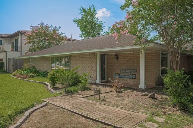 13115 Apple Tree Rd, Houston, TX 77079 - ranch-style house with brick siding and a front yard