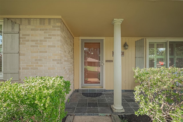 5049 De Milo Dr, Houston, TX 77092 - property entrance with brick siding and covered porch