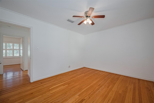 5049 De Milo Dr, Houston, TX 77092 - unfurnished room with a ceiling fan and light wood-style flooring