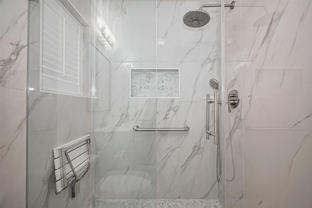 5049 De Milo Dr, Houston, TX 77092 - bathroom featuring a marble finish shower