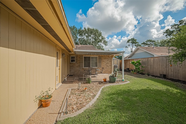 5049 De Milo Dr, Houston, TX 77092 - view of yard featuring a patio area
