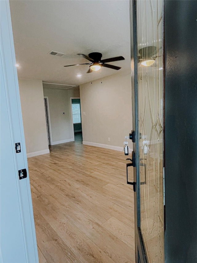 4521 Kingsbury St, Houston, TX 77021 - unfurnished room featuring a ceiling fan and light wood finished floors