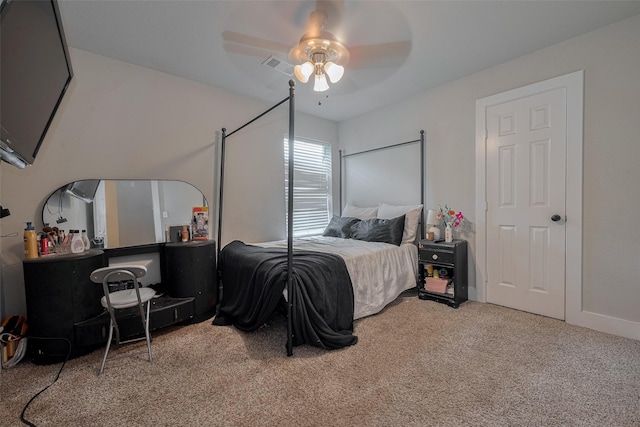 10527 Friars Hl, Houston, TX 77070 - bedroom featuring carpet flooring and ceiling fan