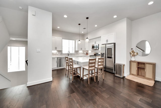 5502 Wheatley St Unit B, Houston, TX 77091 - dining space featuring dark wood-type flooring and recessed lighting