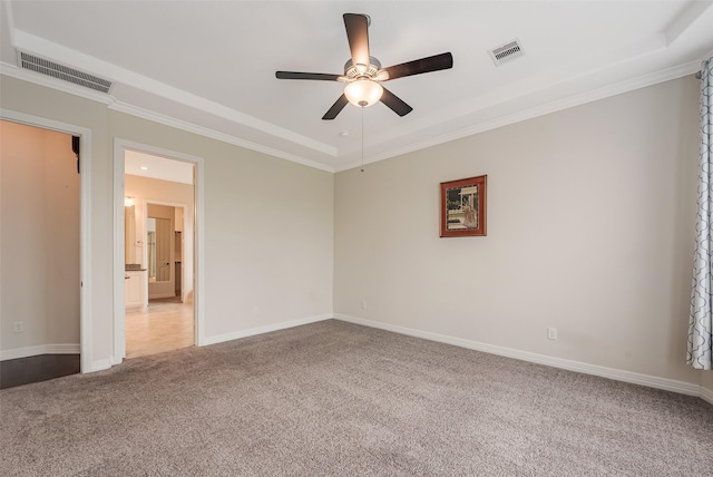 14062 Dunsmore Landing Dr, Houston, TX 77059 - carpeted spare room featuring a ceiling fan and ornamental molding