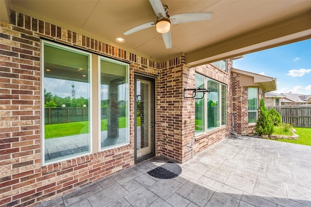 14062 Dunsmore Landing Dr, Houston, TX 77059 - view of patio / terrace featuring ceiling fan