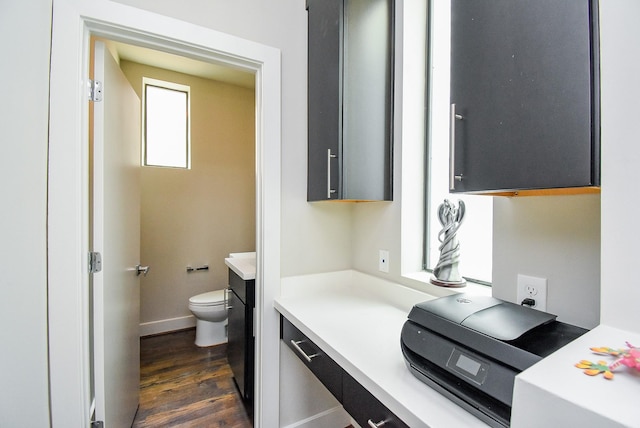 5638 Petty St Unit B, Houston, TX 77007 - bathroom featuring vanity and wood finished floors