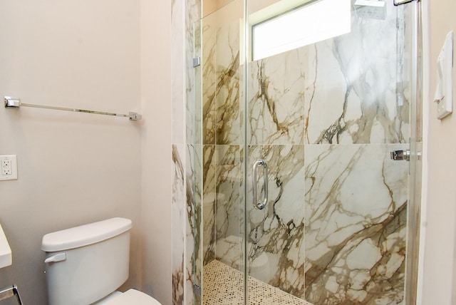 5638 Petty St Unit B, Houston, TX 77007 - bathroom featuring toilet and a marble finish shower