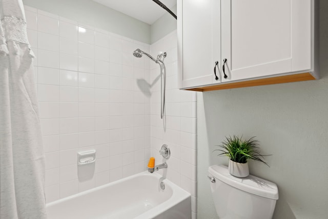 21403 Wild Jasmine Ln, Katy, TX 77450 - bathroom with shower / bath combination with curtain and toilet