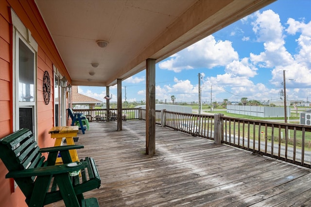 989 Biscayne, Crystal Beach, TX 77650 - view of wooden deck