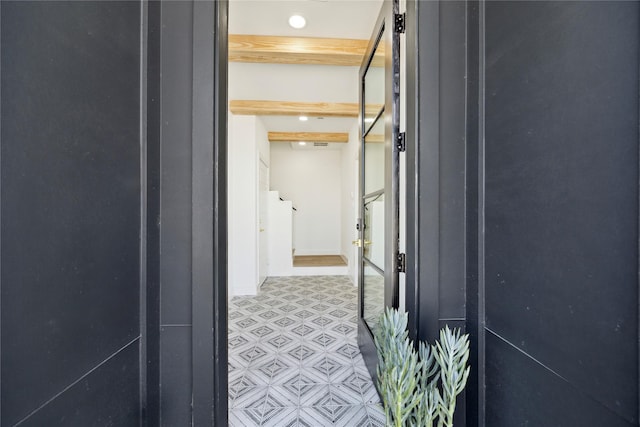2221 Bevis St, Houston, TX 77008 - hallway featuring recessed lighting