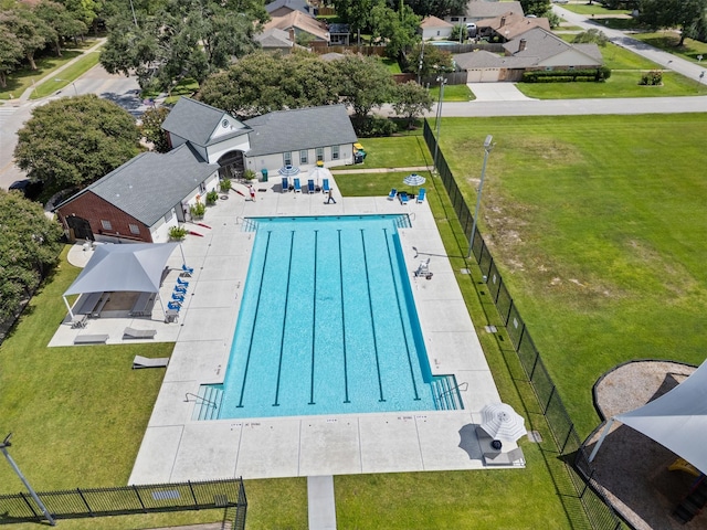 21807 Glenbranch Dr, Spring, TX 77388 - drone / aerial view of a pool