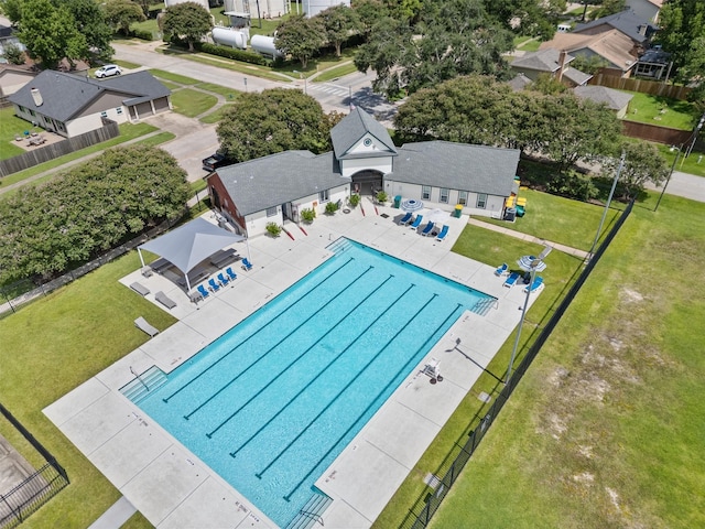 21807 Glenbranch Dr, Spring, TX 77388 - aerial view of residential area with a pool