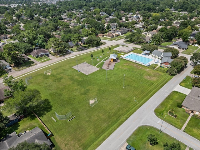 21807 Glenbranch Dr, Spring, TX 77388 - aerial perspective of suburban area with a pool area