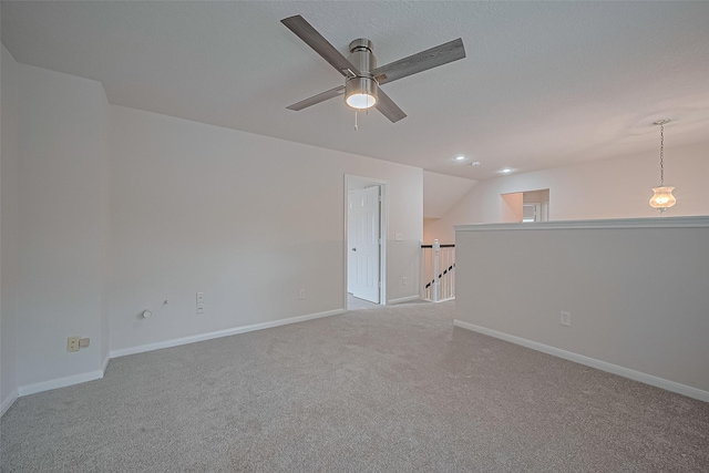 4001 Spring Garden Dr, Pearland, TX 77584 - carpeted empty room with a ceiling fan and recessed lighting