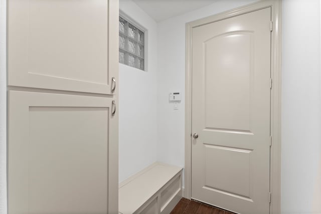 10 Jarvis Row Cir, The Woodlands, TX 77380 - mudroom featuring dark wood finished floors