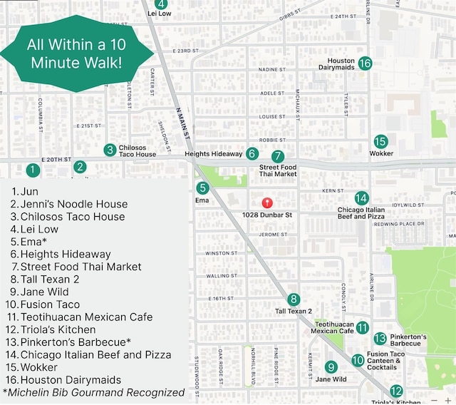 1028 Dunbar St, Houston, TX 77009 - map / location