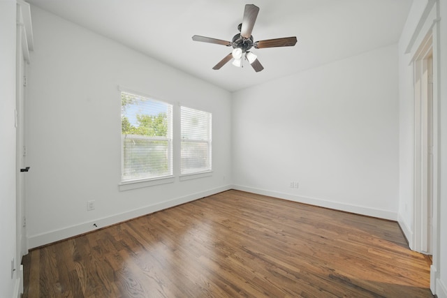 1028 Dunbar St, Houston, TX 77009 - unfurnished bedroom featuring wood finished floors and a ceiling fan
