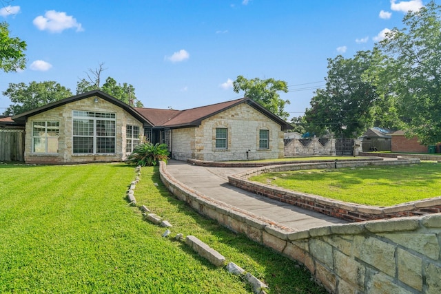 7847 Broadview Dr, Houston, TX 77061 - back of house with stone siding
